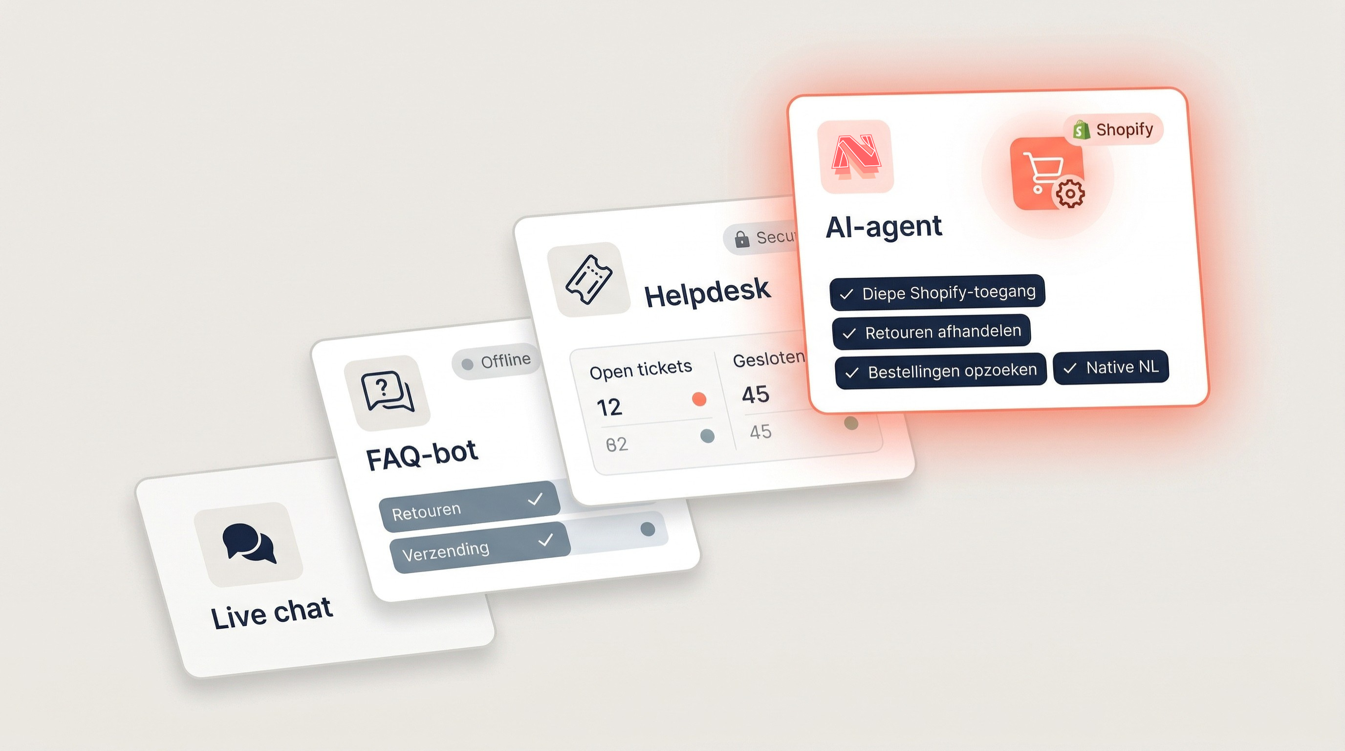 Vergelijkingstabel van chatbot-tools voor Shopify-webshops
